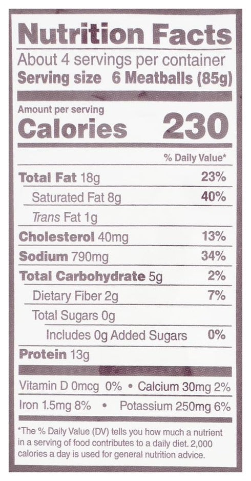 Simek's 12 , Original Beef Meatballs, Ounce