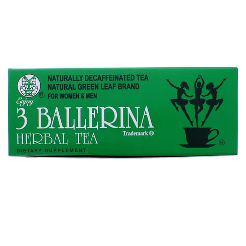 3 Slimming 18 (1 Ballerina Chinese Herbal Green Leaf Organic Detox Tea for Weight Loss, Extra Strength- Diet Fat