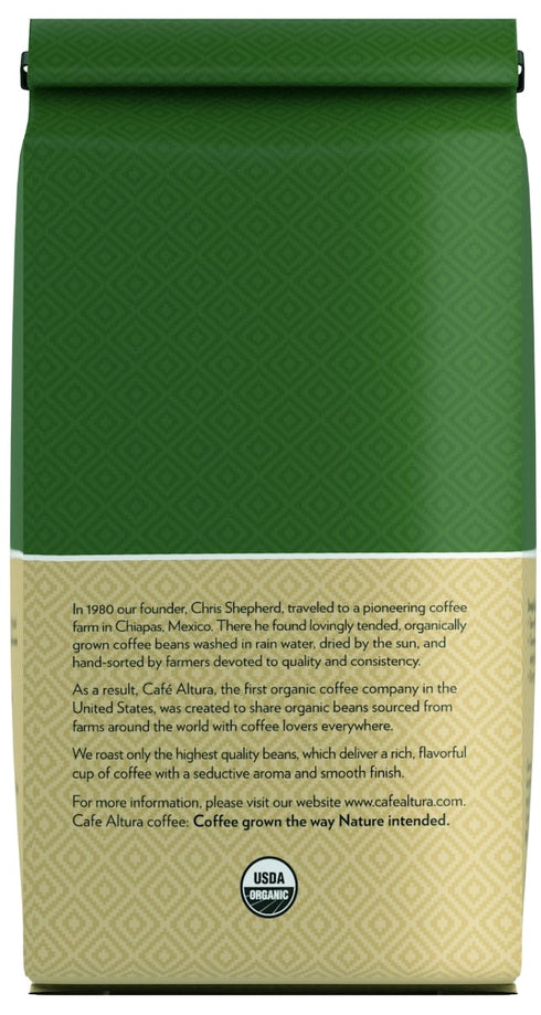 10 oz (Pack 3) Caf Altura, Breakfast Blend, Medium Roast, Organic, Whole Bean Coffee, Bag