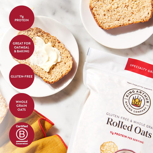2lbs. King Arthur Baking Company Gluten-Free & Whole Grain Rolled Oats