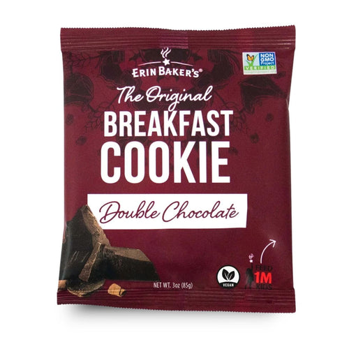 Erin Baker's Breakfast Cookies, Double Chocolate, Whole Grain, Non-GMO, 3 Ounce (Pack