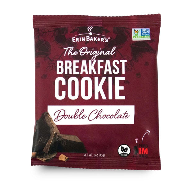 Erin Baker's Breakfast Cookies, Double Chocolate, Whole Grain, Non-GMO, 3 Ounce (Pack