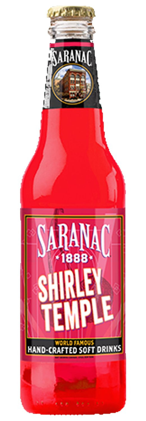 Saranac 12 oz (12 World Famous Hand-Crafted Shirley Temple Soda Soft Drink, fl Glass Bottles)