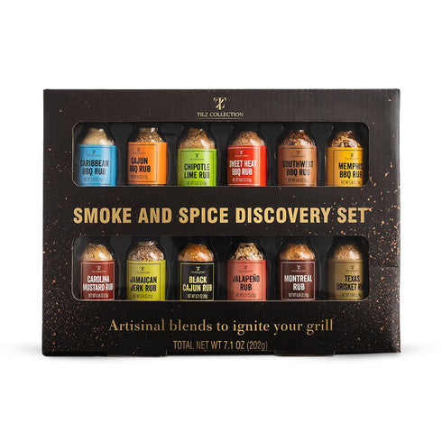 TILZ COLLECTION 12 Pack Set Spices Gift Essential Seasoning Collection with Spice Jars Kitchen Spice Rack Must-Have