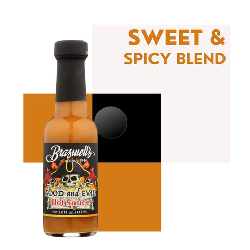 5 Pack 1 Braswells Good and Evil Hot Sauce, Ounce