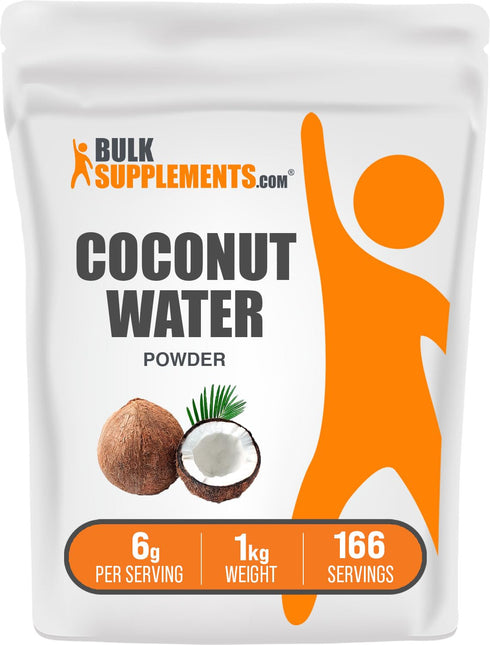 BulkSupplements.com Coconut Water Powder - Electrolyte Supplement, Water Flavoring & Enhancer -