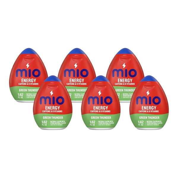 Mio Energy Liquid Water Enhancer, Green Thunder, 1.62 OZ, 6-Pack
