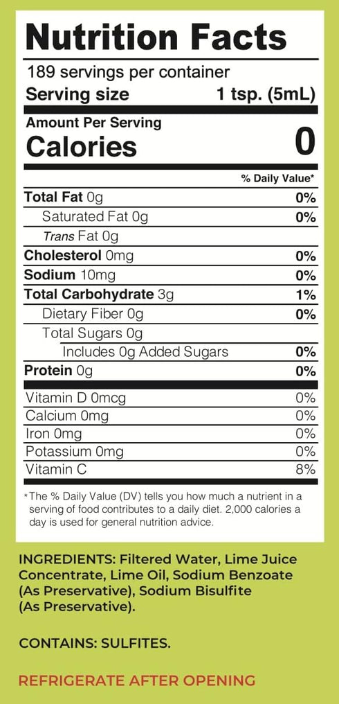 100% 32oz. (2 PACK) Lucy's Family Owned - Lime Juice Bottle