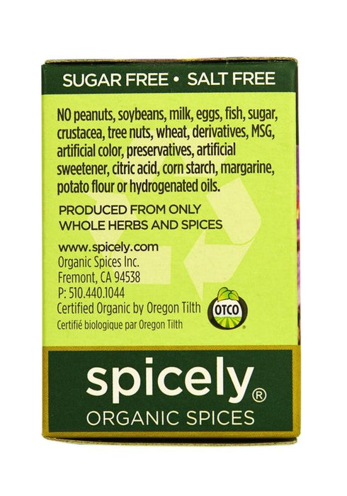 Spicely Organics Turmeric Powder, 0.45 Ounce ecoBox, Certified Gluten Free