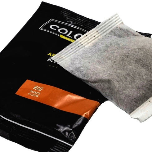 Packs 0.50 (Pack 50), 4-Cup Colonial In-Room Decaf Ground Coffee Filter for Hotel Rooms, Decaffeinated Dark Roast