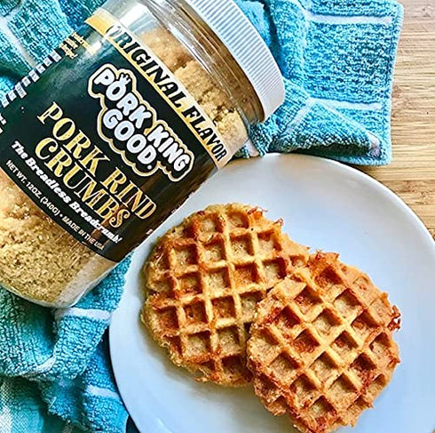 4 Pack! 12 Oz 4 Pack) Pork King Good - Pork Rind Breadcrumbs - Keto Friendly, Paleo, Gluten-Free, Sugar Free, Zero Carb
