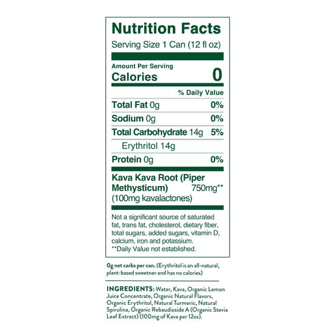 100% (Pack 4) 12 oz Melo Sparkling Kava Drink, Tahitian Lime, Sugar Free Non Alcoholic Drinks with Zero Calories