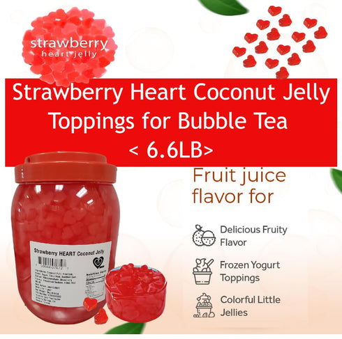 6.6 lb) Darong Coconut Jelly Topping nata de coco for Boba Tea | Ice Cream | Yogurt | Smoothie | Milk Tea | Desserts
