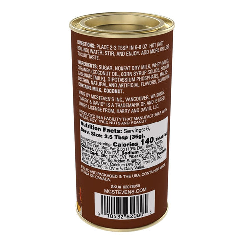 8 Harry & David Maple Pecan White Chocolate Drink Mix, Ounce