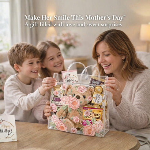 9.7 oz Eli & Val Mother's Day Chocolate Gift Basket for Women Assorted Gourmet Sweet Treats and Candy Box with Greeting