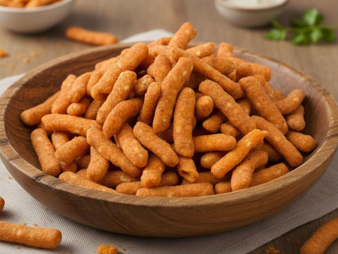 1 SweetGourmet Cheddar Sesame Sticks, Cheese Flavored Crunchy Snack, Pound Bag, No Preservatives, No Artificial Flavors