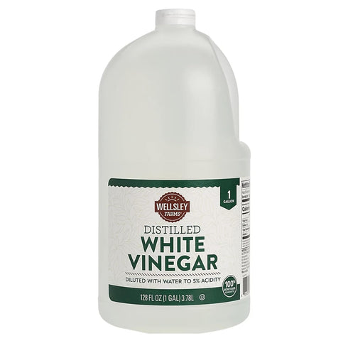Wellsley Farms Distilled White Vinegar. 1 Gallon (128 fl.oz.) 5% Acidity