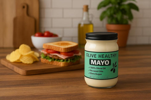 Olive Healthy 100% 12 Mayo made with Olive Oil, No Seed Oils and Zero Sugar, Ounces