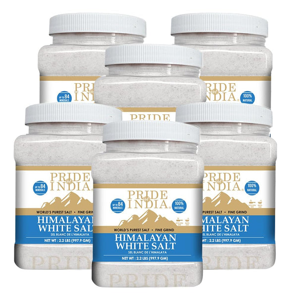 Pride of India - PACK of 6 - Himalayan White Salt Fine