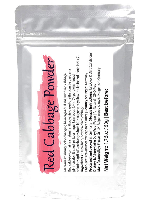 Red Cabbage Powder, Water Soluble Food Dye, Net weight: 1.76oz/50g for Color-changing Beverages and Dishes