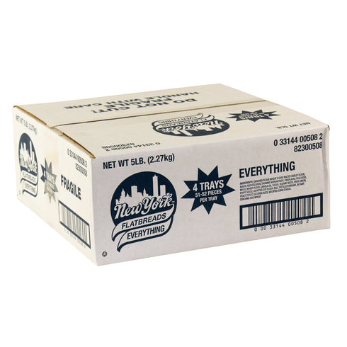New York Flatbreads 5 lb (Pack 4 , Everything, of Trays)