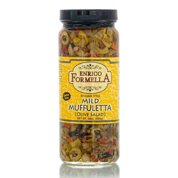 Enrico Formella Mild Muffuletta Salad - Gluten Free Italian Olive Mix -
