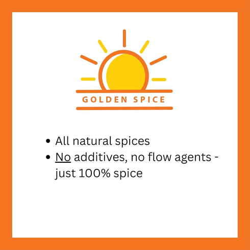 Golden Spice 100% 7oz Golden Milk Spice Drink Mix, Real Spices with Turmeric, Ginger, Cinnamon and Black Pepper, Pouch
