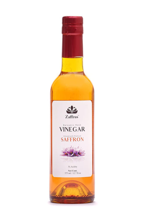 Zaffrus - Premium Saffron Infused Balsamic Vinegar Condiment | 375 ml /