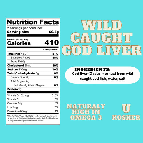 4.3 oz (Pack 12) Foie Gras of the Sea Icelandic Cod Liver in Own Oil, of Gourmet Nordic Seafood Delicacy, BPA-Free Can