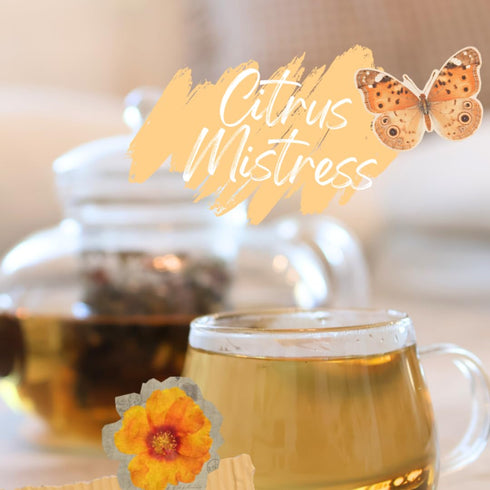 Babe's Tea Room 4oz Citrus Mistress - Floral and Citrus Sweet Green Tea - Loose Leaf Tea