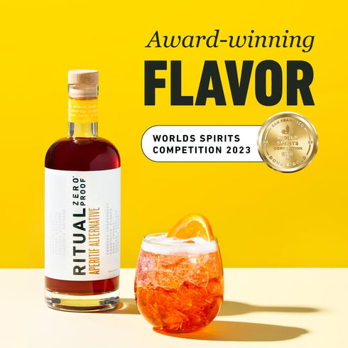 25.4 Oz (750ml) RITUAL ZERO PROOF Aperitif Alternative | Award-Winning Non-Alcoholic Aperitivo & Vermouth Spirit | Fl |