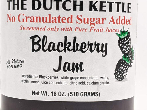 Generic 2-18 Oz The Dutch Kettle Amish Homemade Style Sugar-Free Blackberry Jam Jars Non-GMO All NAtural