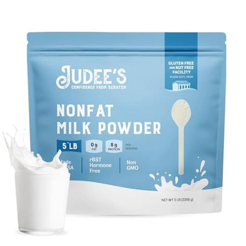 Judee's Gluten Free Nonfat Dry Milk Powder - High Protein & Calcium