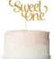 1st Birthday Gold Cake Topper - Glitter Sweet One for Photo Booth Props