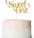 1st Birthday Gold Cake Topper - Glitter Sweet One for Photo Booth Props