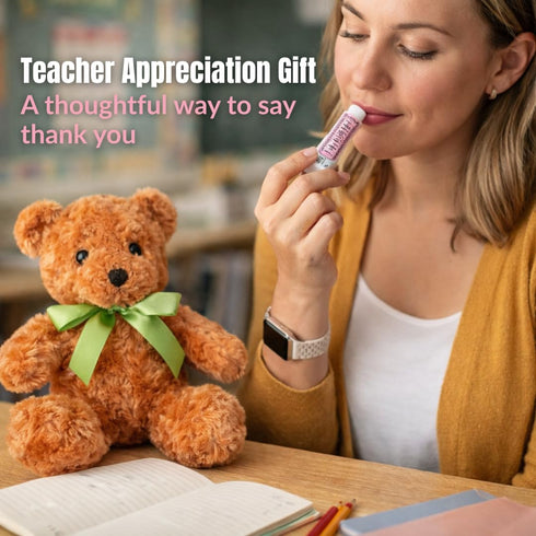 Package Set Eli & Val Teacher Care with Organic Sweet Treats and Snacks Includes Candy, Lip Balm, Greeting Card