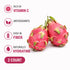 Generic 2 Count Fresh White Dragon Fruit (Pitaya), Sweet & Juicy Tropical Fruit