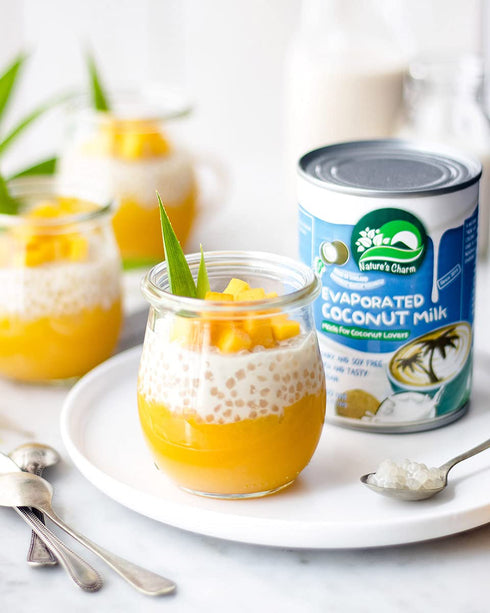 Nature's Charm 0g 12.2 (Pack 6) Evaporated Coconut Milk, Trans Fat, Vegan Friendly, Halal, Dairy Free, Gluten Free