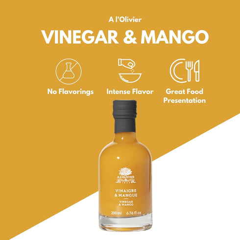 A L'Olivier 7-Ounce, Mango Fruit Vinegar, Yellow