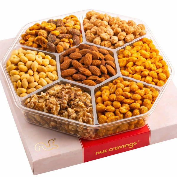 NUT CRAVINGS - Mothers Day Treats, Mixed Nuts Gift Basket in Red