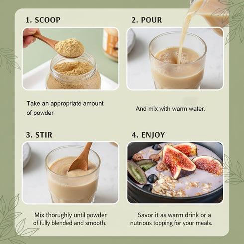 xapuo 500g Flaxseed & Fig Powder, Jar, Pre-Ground Whole Food, No Additives, Easy to Mix with Water, Oatmeal Or Yogurt