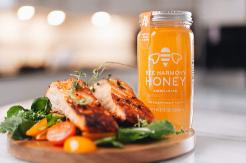 12 OZ (Pack 2), Bee Harmony Orange Blossom Raw Honey, of from California