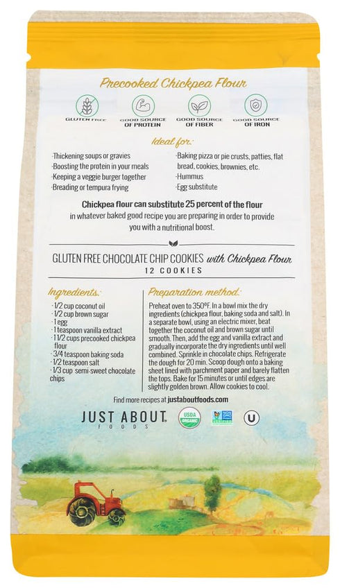 Just About Flour 1 lb (Pack 2) Organic Chickpea Flour