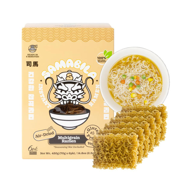 SAMABILA Multigrain Ramen (Pack of 6) - Air Dried - Gluten Free -