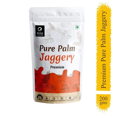 DEGA FARMS 200GM 100% Premium Pure Palm Jaggery - | Made with Pure, Organic & Natural Ingredients - Sedex Certified
