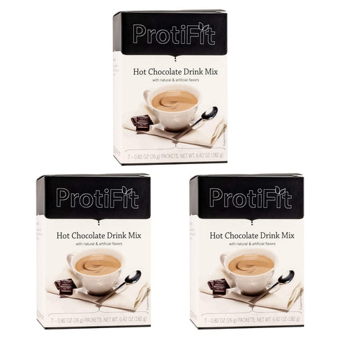 PROTIFIT - High Protein Hot Chocolate Drink Mix 3 Pack, 15g Protein,