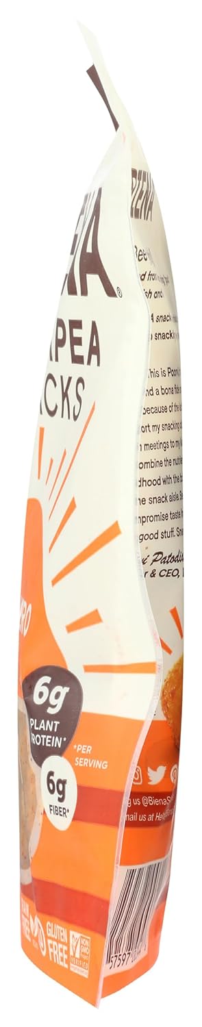 5 Biena Foods, Chickpea Snack Habanero, Ounce