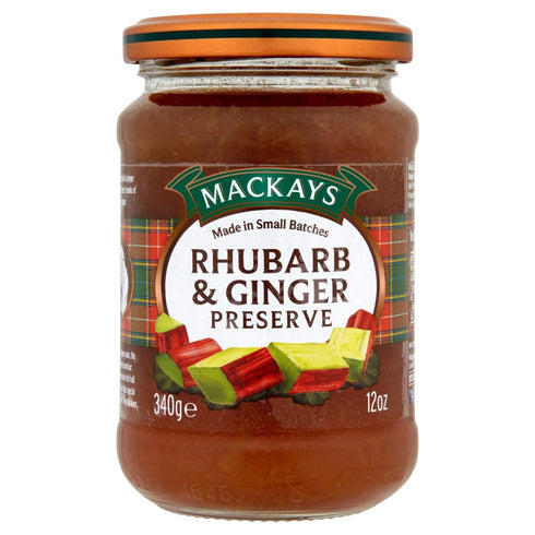 Mackays Preserve Rhubarb Ginger, 12 Ounce