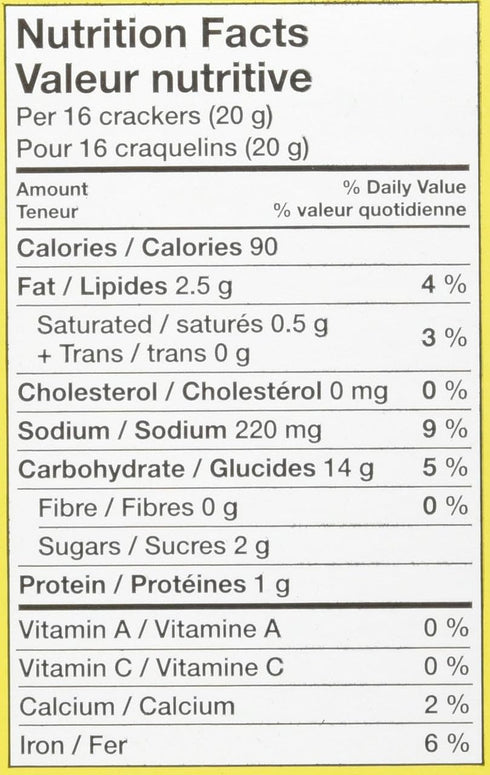 Christie's 40% 200g/7oz., (6 Pack) Christie Vegetable Thins, Less Fat, Crackers, (Imported from Canada)