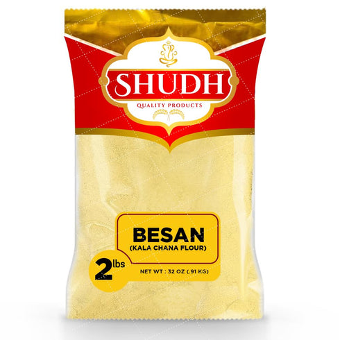 Shudh KALA CHANA BESAN (CHICKPEA FLOUR) 2 LB ~ All Natural |